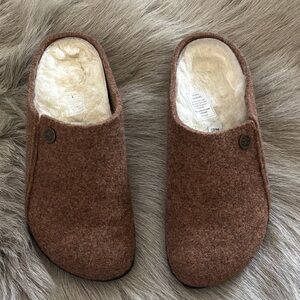 NEW Birkenstock Zermatt Brown Slippers 37 narrow